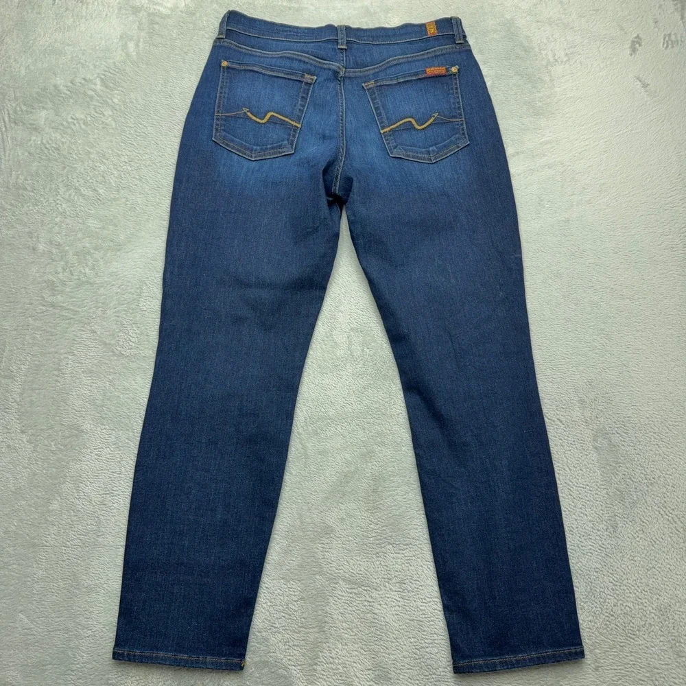 7 For All Mankind Jeans Womens 30 Blue Josefina High Waist Slim Boyfriend Denim - Picture 2 of 8